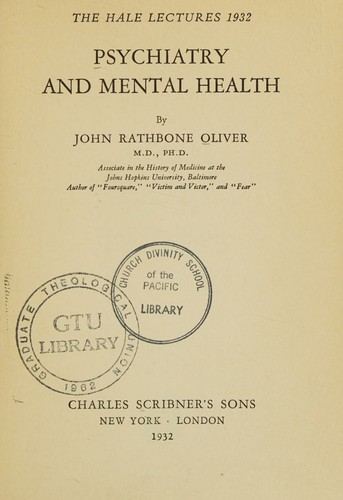 Psychiatry and mental health