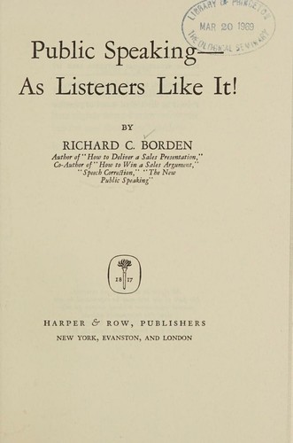 Public speaking - as listeners like it!