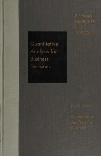 Quantitative analysis for business decisions