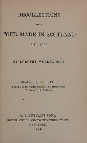 Recollections of a Tour Made in Scotland