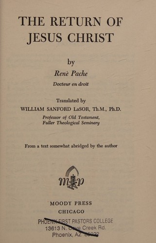 The Return of Jesus Christ;