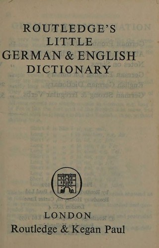 Routledge's little German & English dictionary