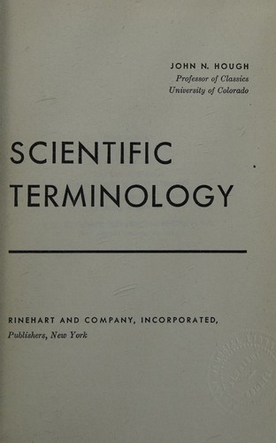 Scientific terminology