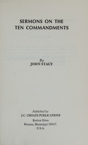 Sermons on the Ten Commandments
