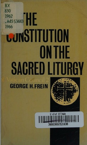 Seven lesson plans on the Constitution on the church of Vatican Council II. / by Rev. George H. Frein