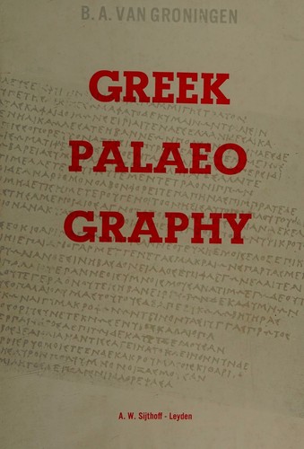 Short manual of Greek palaeography,