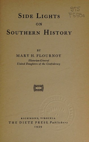 Side lights on southern history