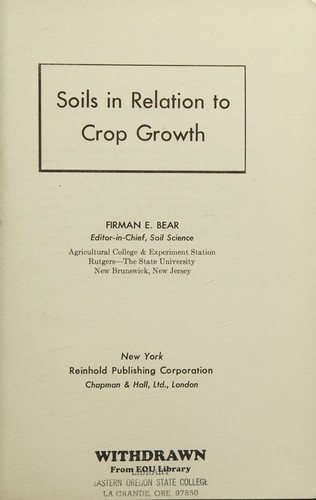 Soils in Relation to Crop Growth