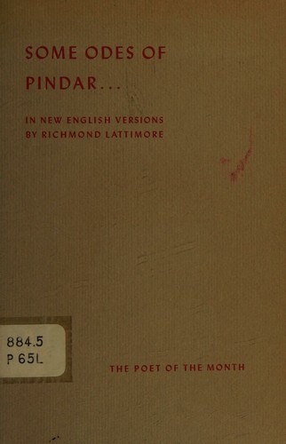Some Odes of Pindar in New English Versions
