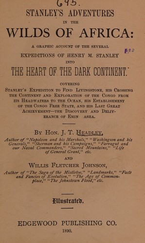 STANLEY'S ADVENTURES INTO THE WILDS OF AFRICA