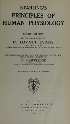 Starling's Principles of Human Physiology