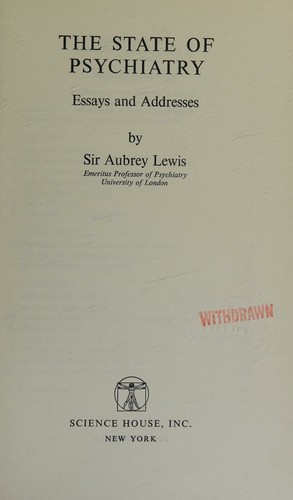 The State of Psychiatry