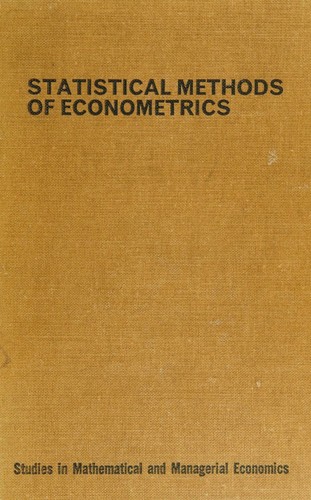 STATISTICAL METHODS OF ECONOMETRICS