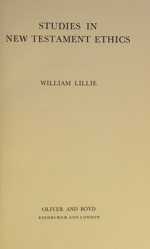 Studies in New Testament ethics