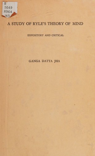A study of Ryle's theory of mind