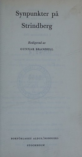 Synpunkter på Strindberg
