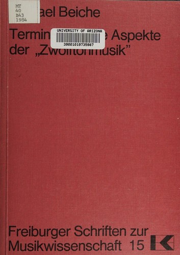 Terminologische Aspekte der "Zwölftonmusik"