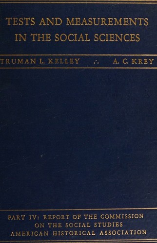 Tests and Measurements in The Social Sciences
