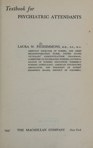 Textbook for psychiatric attendants