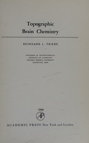 Topographic brain chemistry