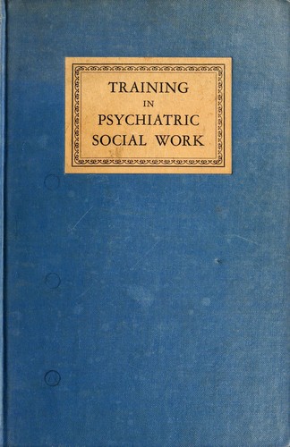 Training in psychiatric social work at the Institute for Child Guidance, 1927-1933