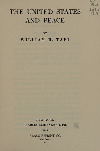 The United States and peace