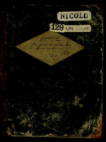 Un jour à Paris, ou, La leçon singulière