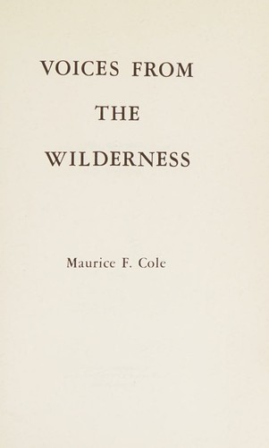 Voices from the wilderness