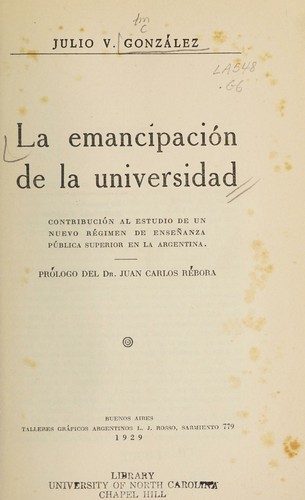 La emancipación de la universidad