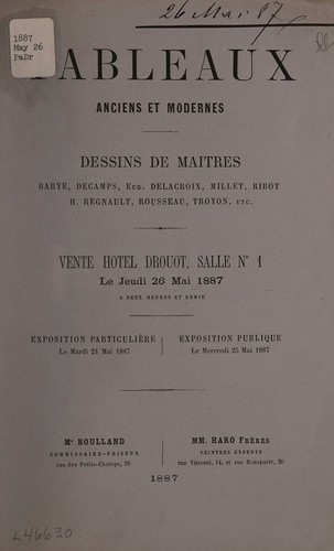 Tableaux anciens et modernes