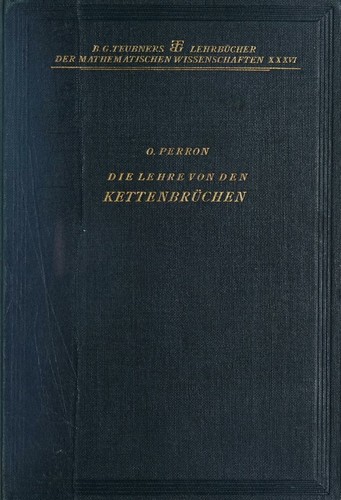 Die Lehre von den Kettenbrüchen
