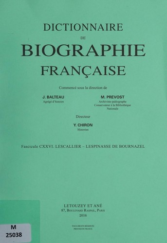 Dictionnaire de biographie française