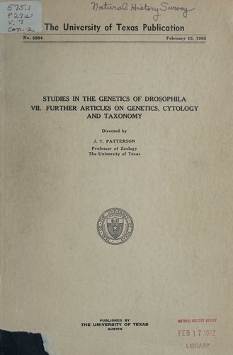 Studies in the genetics of Drosophila