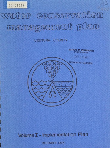 Water conservation management plan for Ventura County