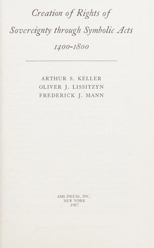 creations of rights of sovereignty througfh symbolic acts 1400-1800