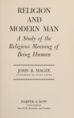 Religion and modern man