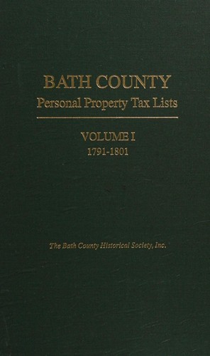 Bath County personal property tax lists