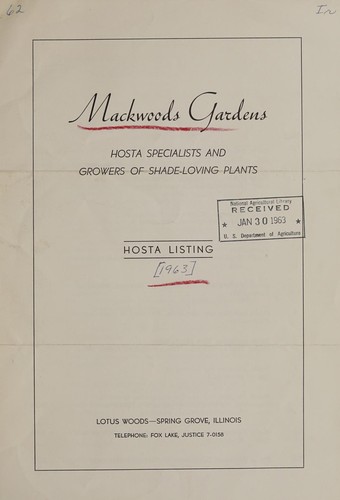 Hosta listing
