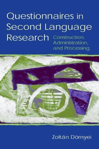 Questionnaires in Second Language Research