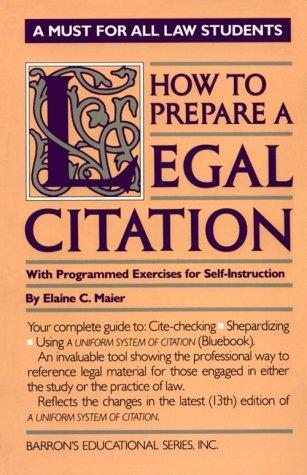 How to prepare a legal citation