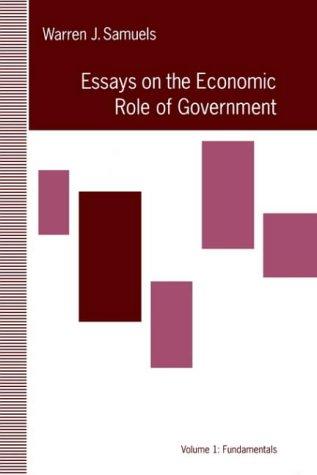 Essays on the economic role of government