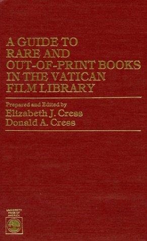 A guide to rare and out-of-print books in the Vatican Film Library