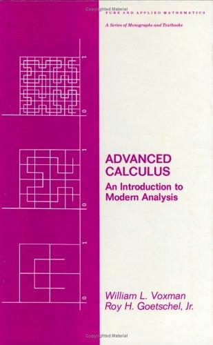 Advanced calculus