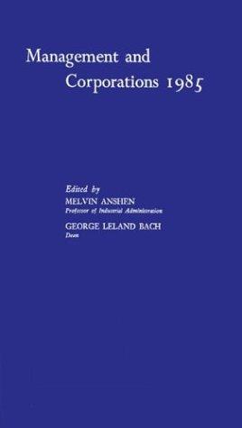 Management and corporations, 1985