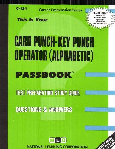 Card Punch-Key Punch Operator