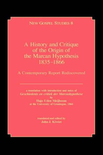 A history and critique of the origin of the Marcan hypothesis, 1835-1866