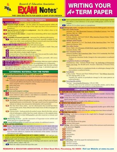 EXAMNotes for Writing Your A+ Term Paper