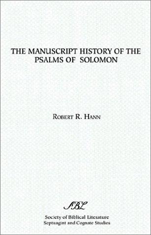 The manuscript history of the Psalms of Solomon