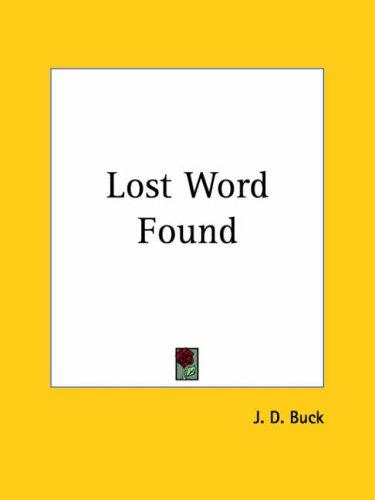 Lost Word Found