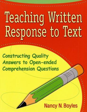 Teaching Written Response to Text